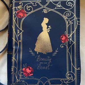 Beauty and the Beast Blue and Gold Shoulder Bag